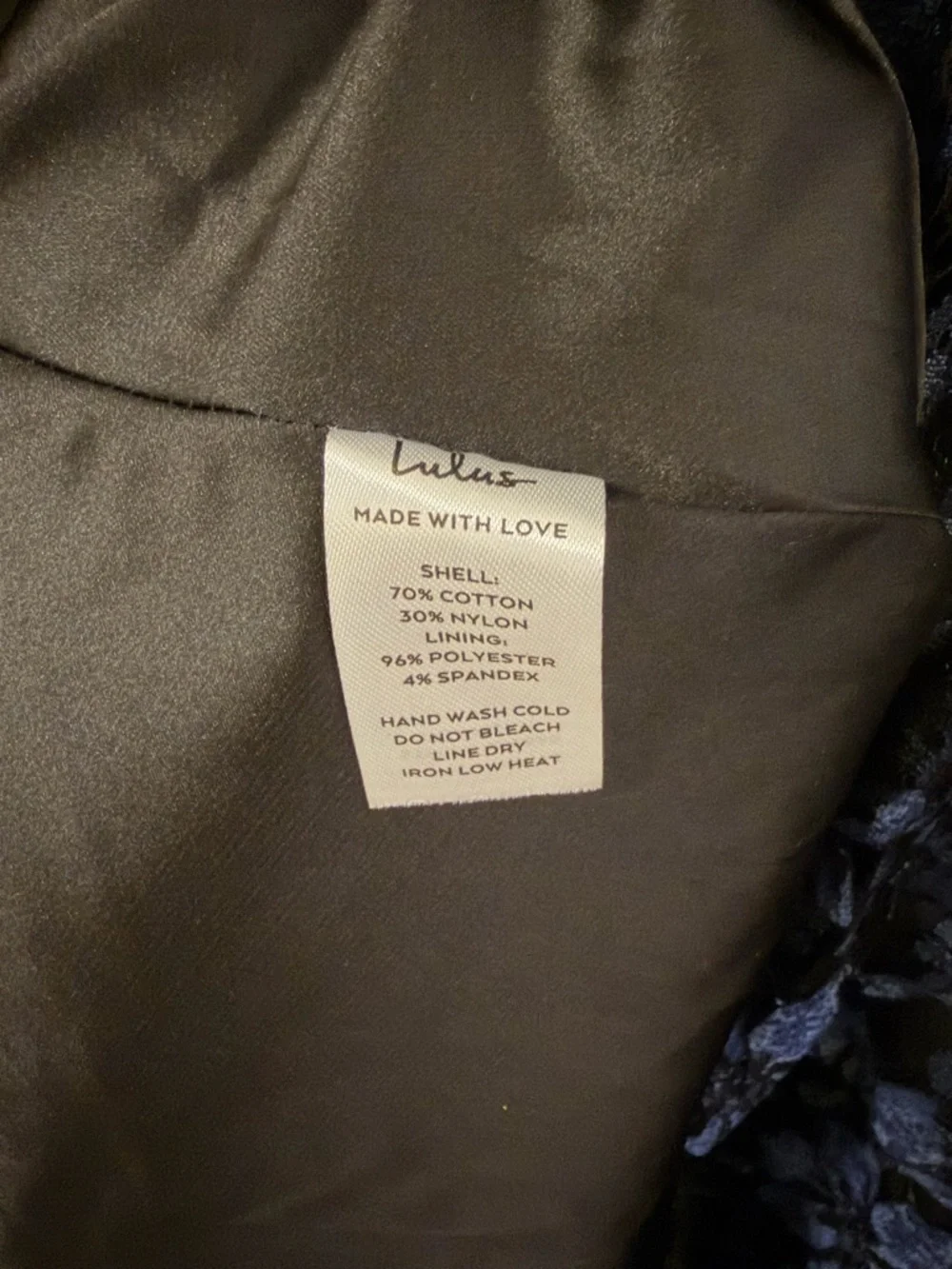 Lulu's Navy and Black Floral Lace Maxi Dress - Picture 6 of 6
